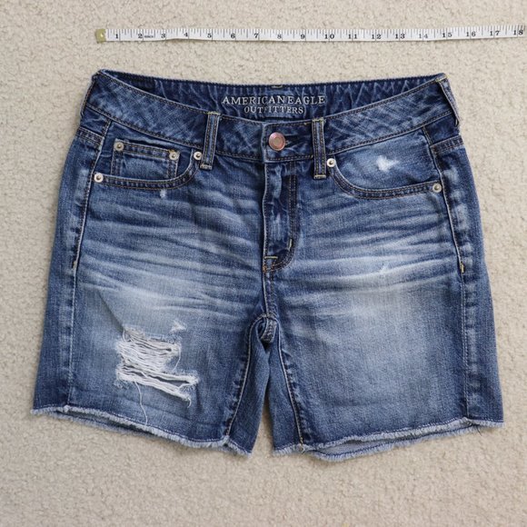 SOLD AMERICAN EAGLE Low Rise Midi Boy Shorts 2 - Picture 2 of 5